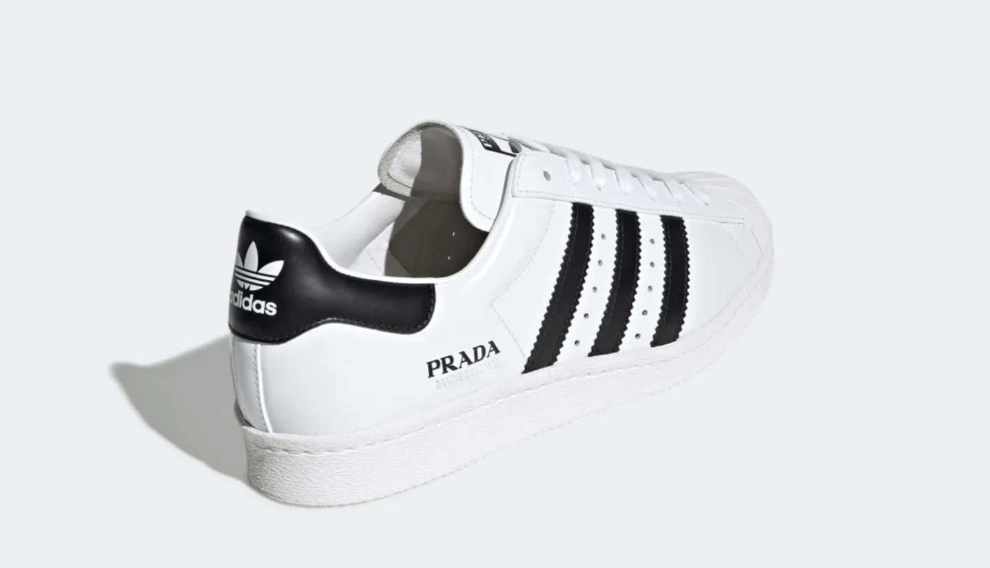 adidas Superstar Prada White Black - Image 3