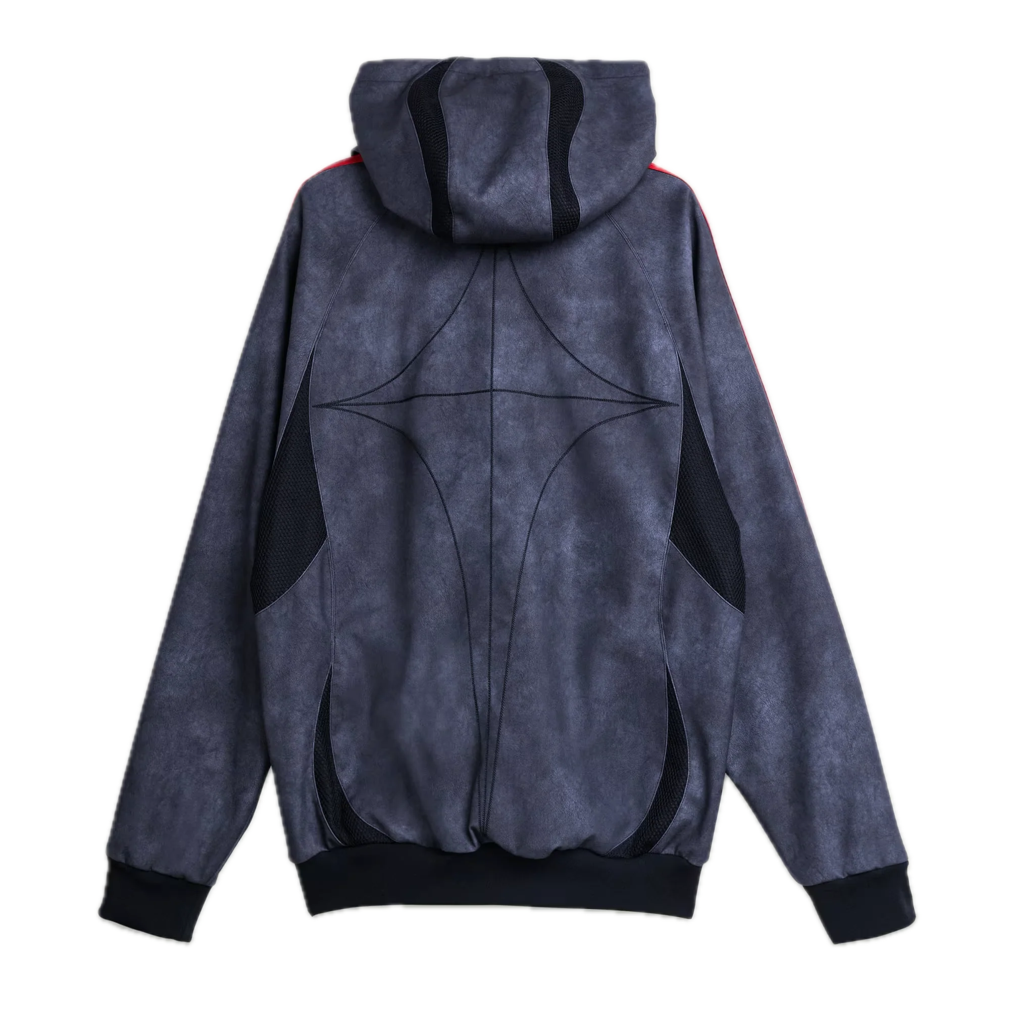 Adidas x Thug Club Teamgeist Faux Leather Jacket Black/Antique Silver - Image 3