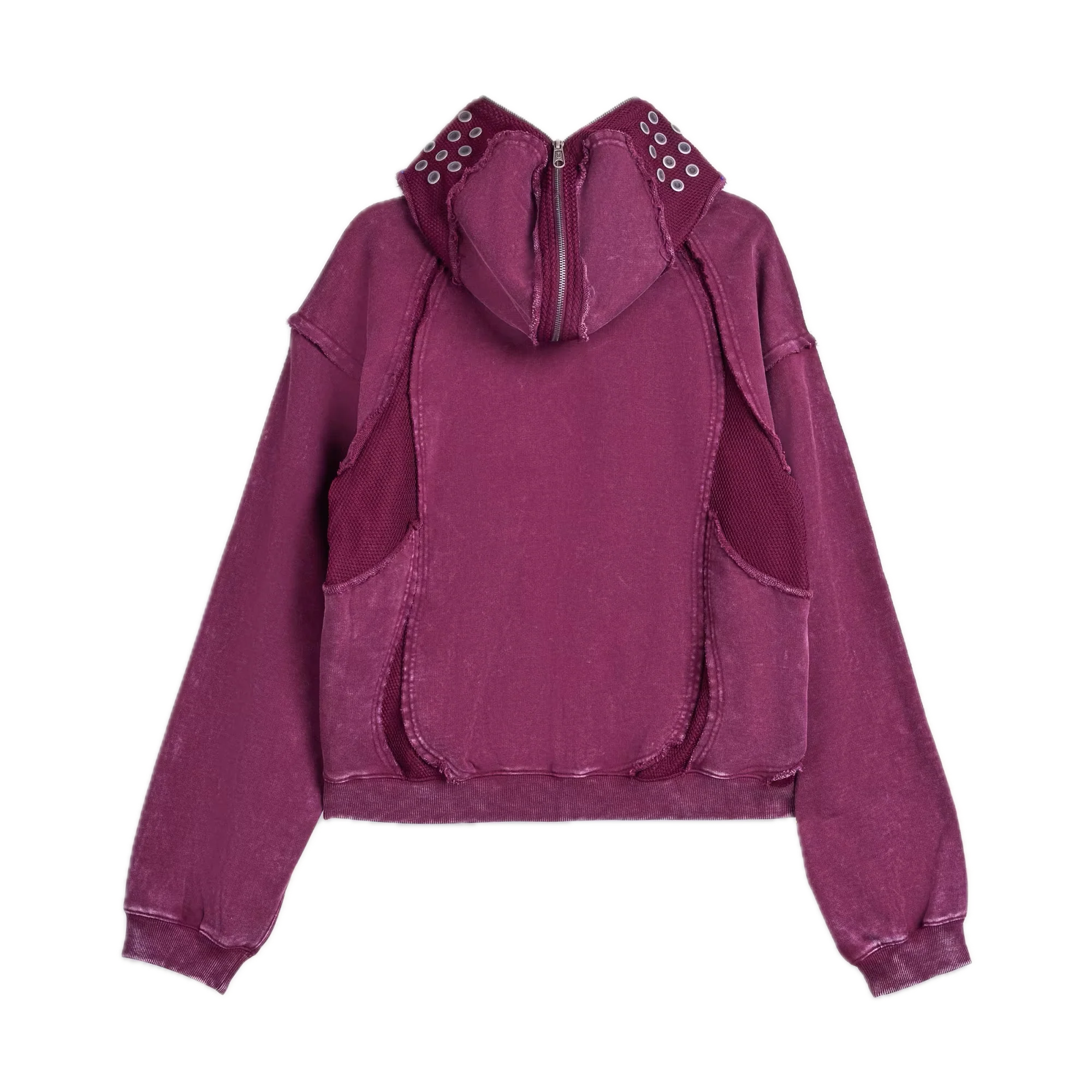 Adidas x Thug Club Teamgeist Hooded Zip Up Maroon - Image 2