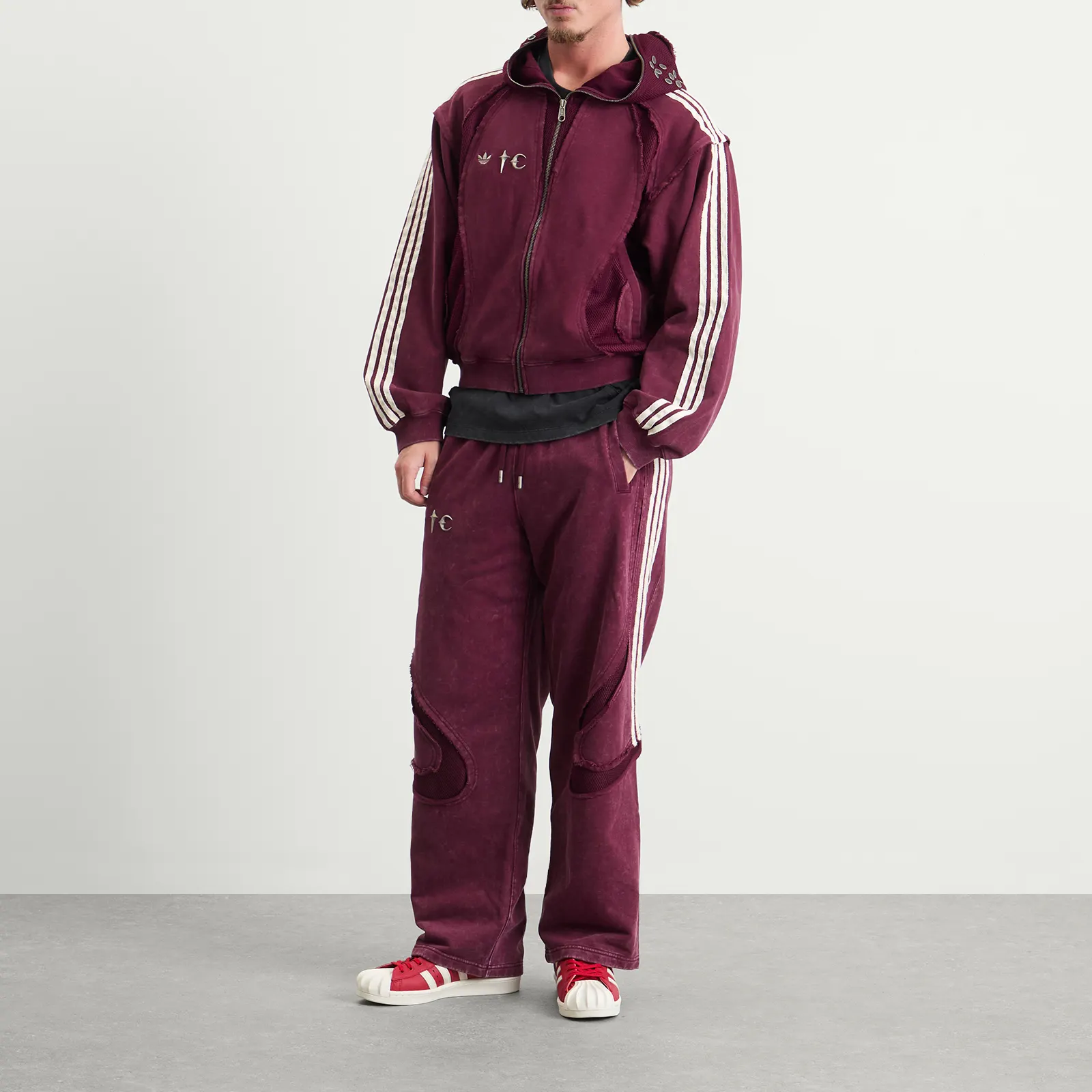 adidas x Thug Club TG Sweat Pant Burgundy - Image 2