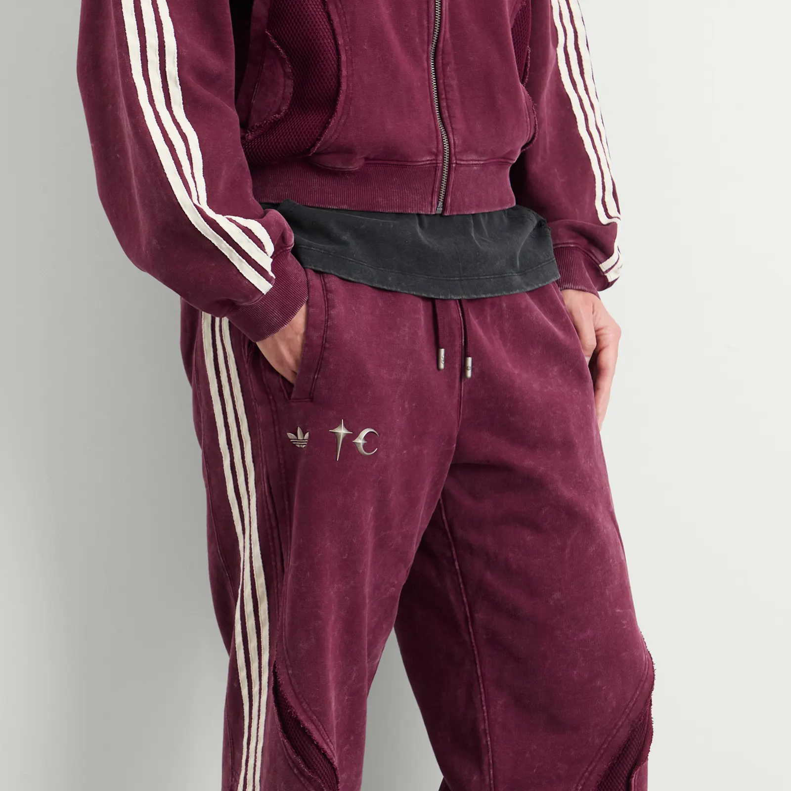 adidas x Thug Club TG Sweat Pant Burgundy - Image 3