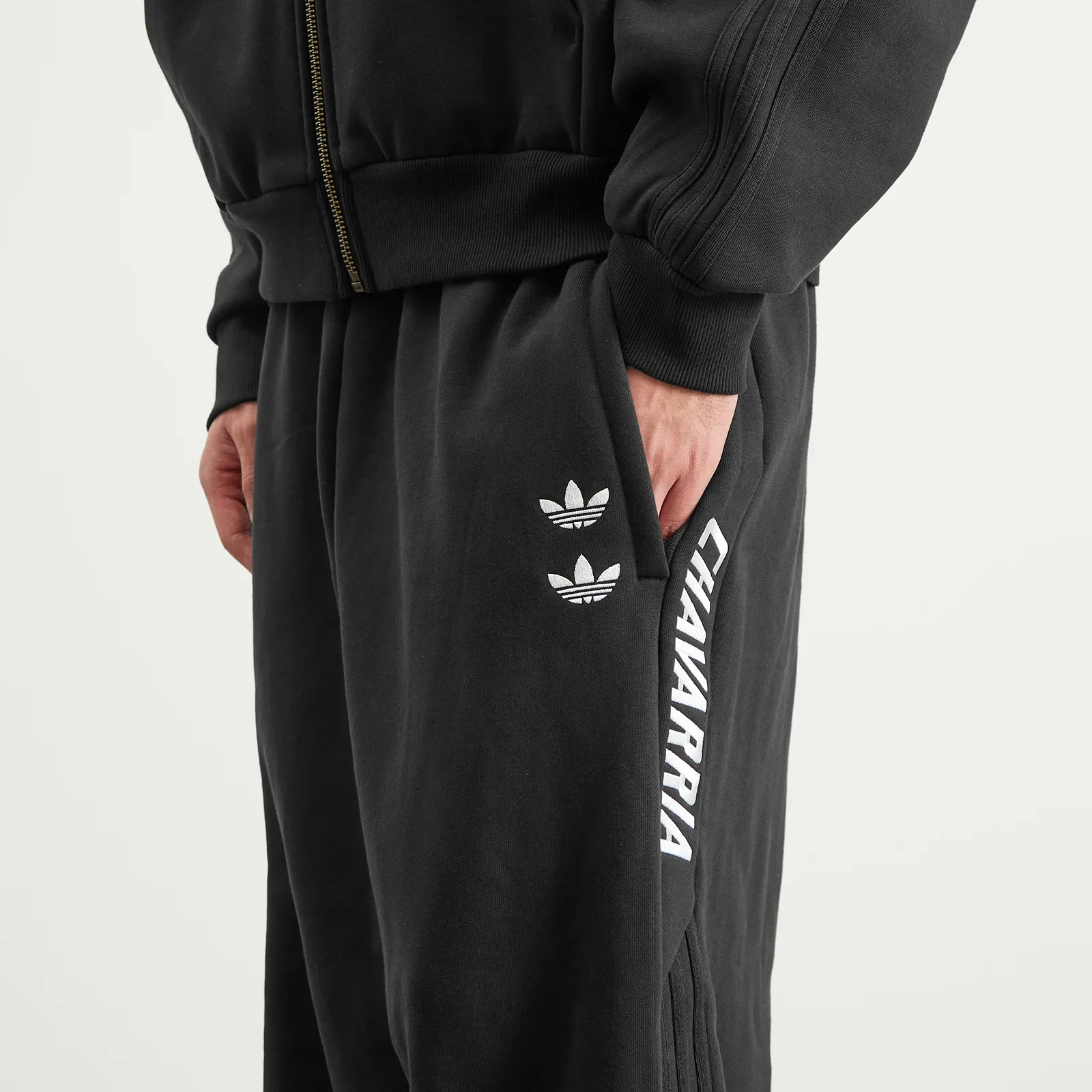 adidas x Willy Chavarria Heavyweight Sweat Pants Black - Image 2