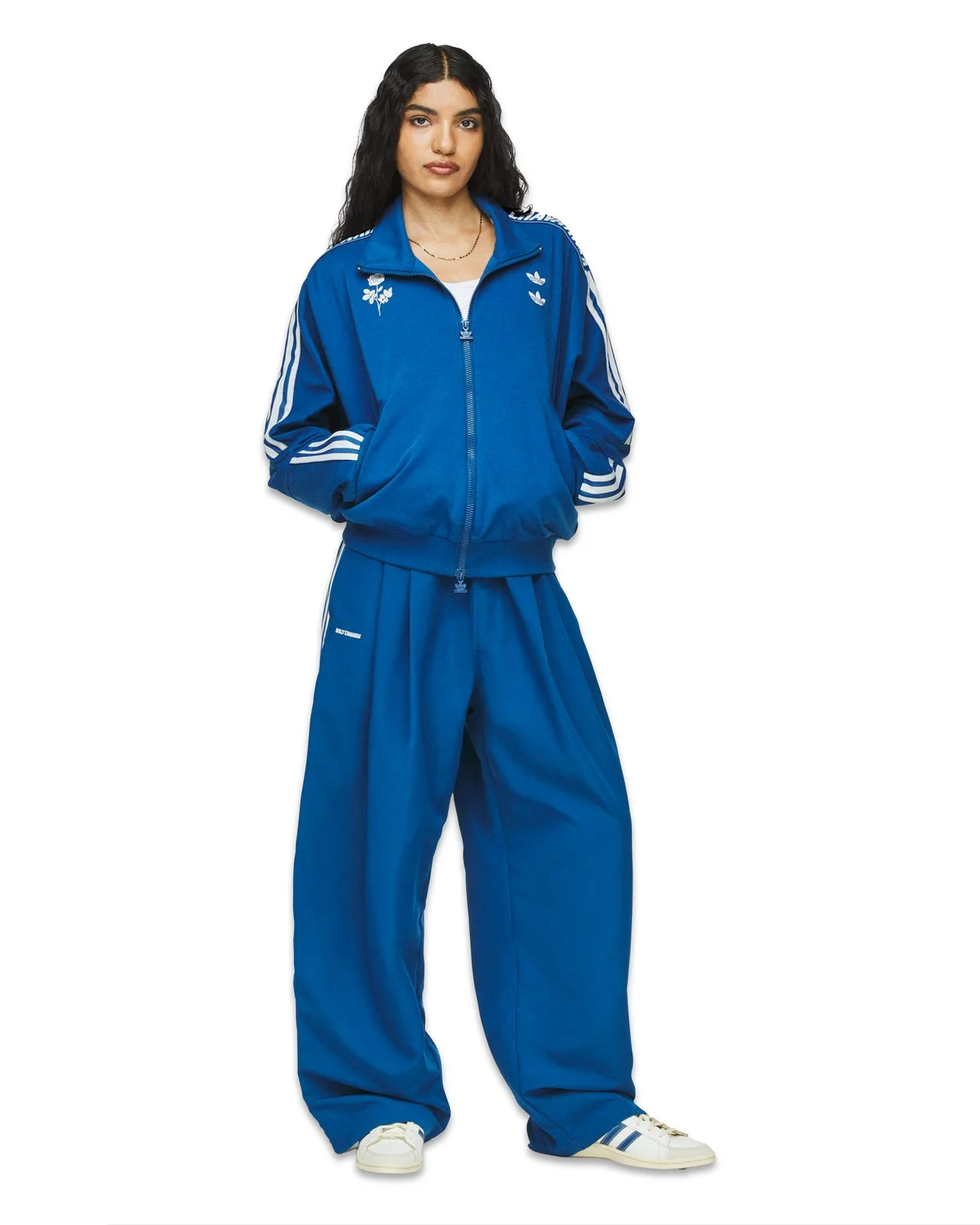 Adidas x Willy Chavarria Knit Track Pant Blue/White - Image 4