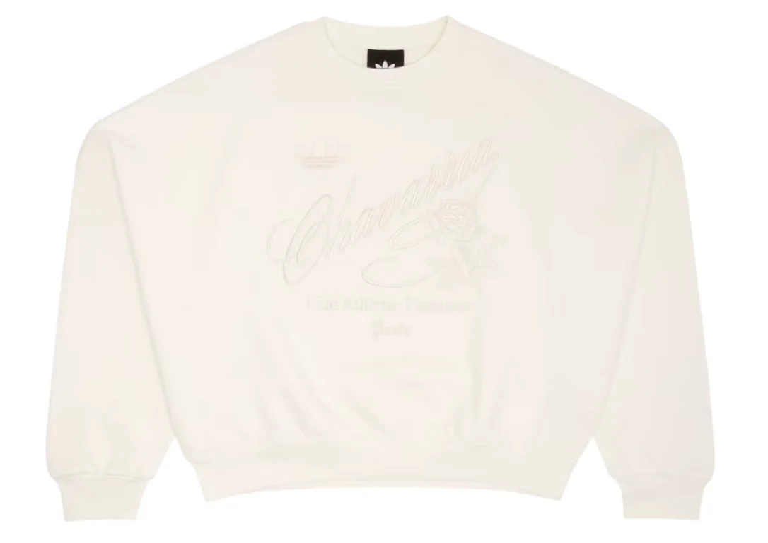 Adidas x Willy Chavarria Paris Merch Crewneck Off White - Image 2