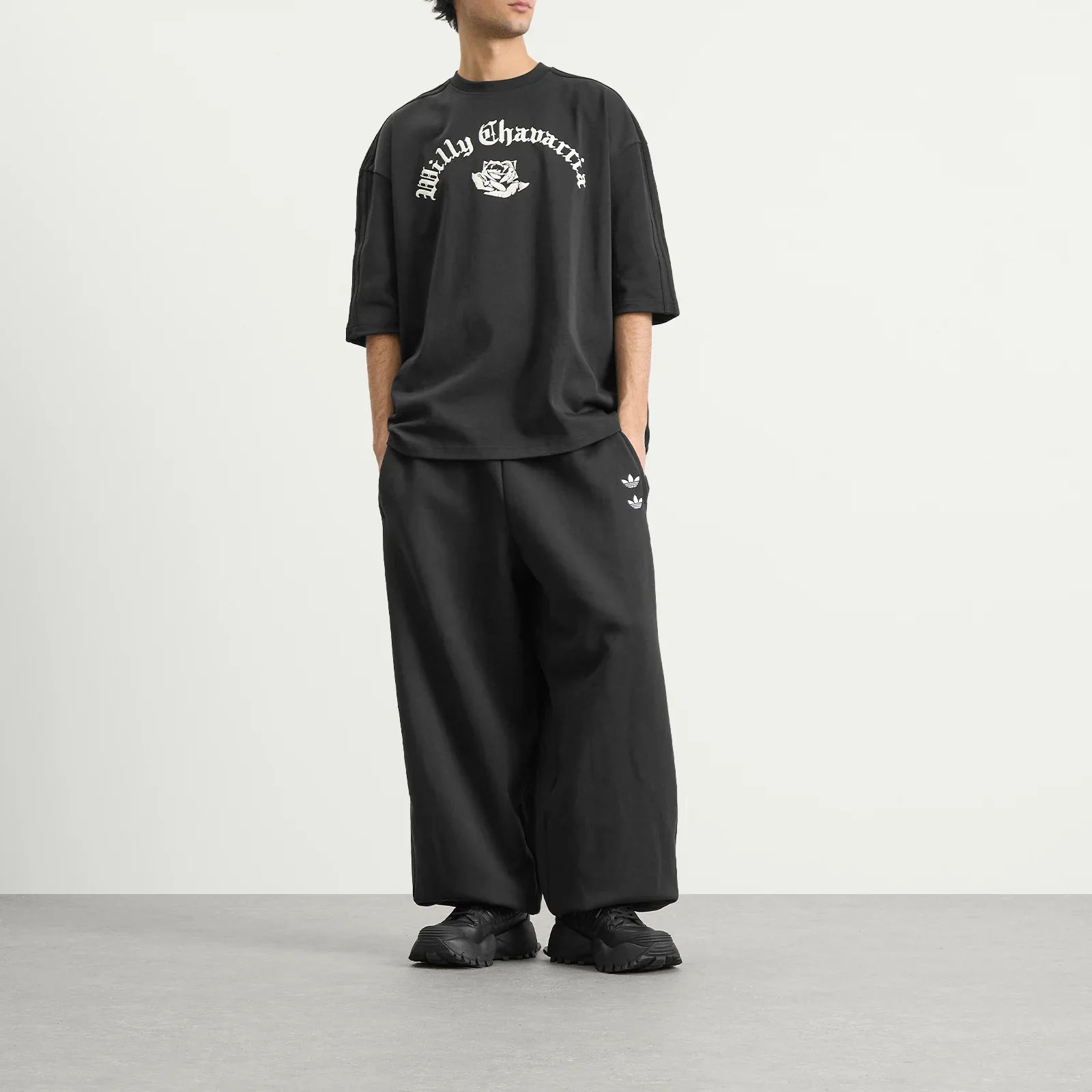 adidas x Willy Chavarria Signature Logo T-Shirt Black - Image 3