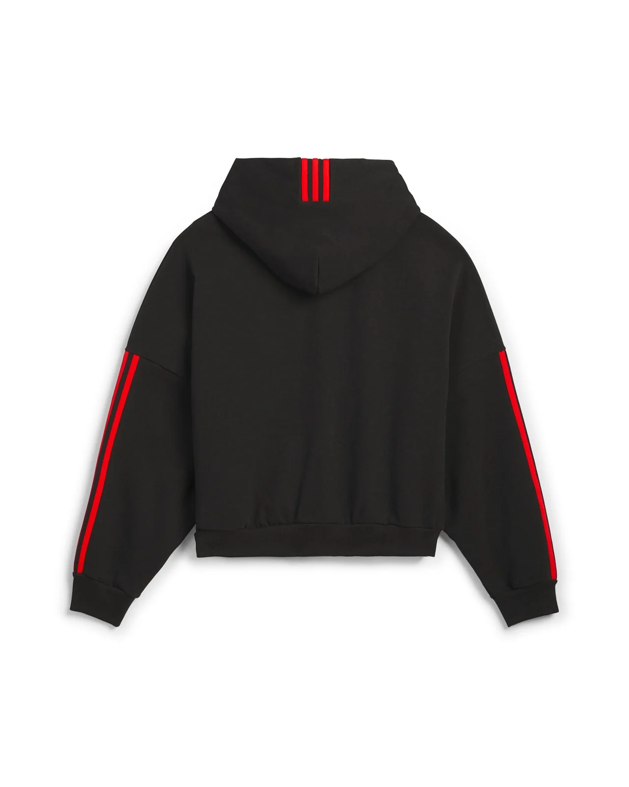 adidas x Willy Chavarria WC Fleece Hoodie Black/Red - Image 3