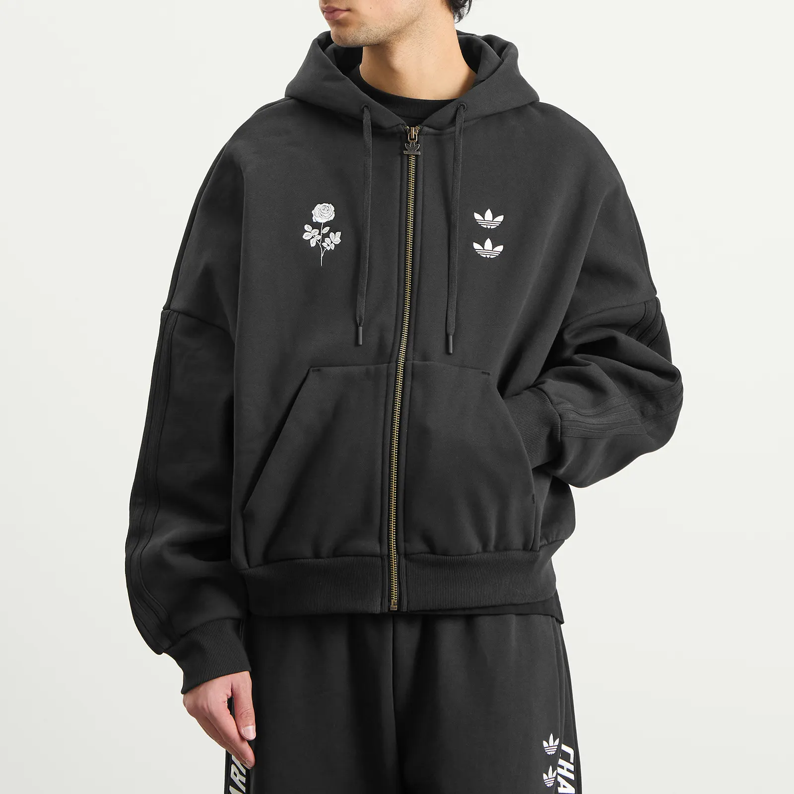 adidas x Willy Chavarria Zipped Hoodie Black - Image 2