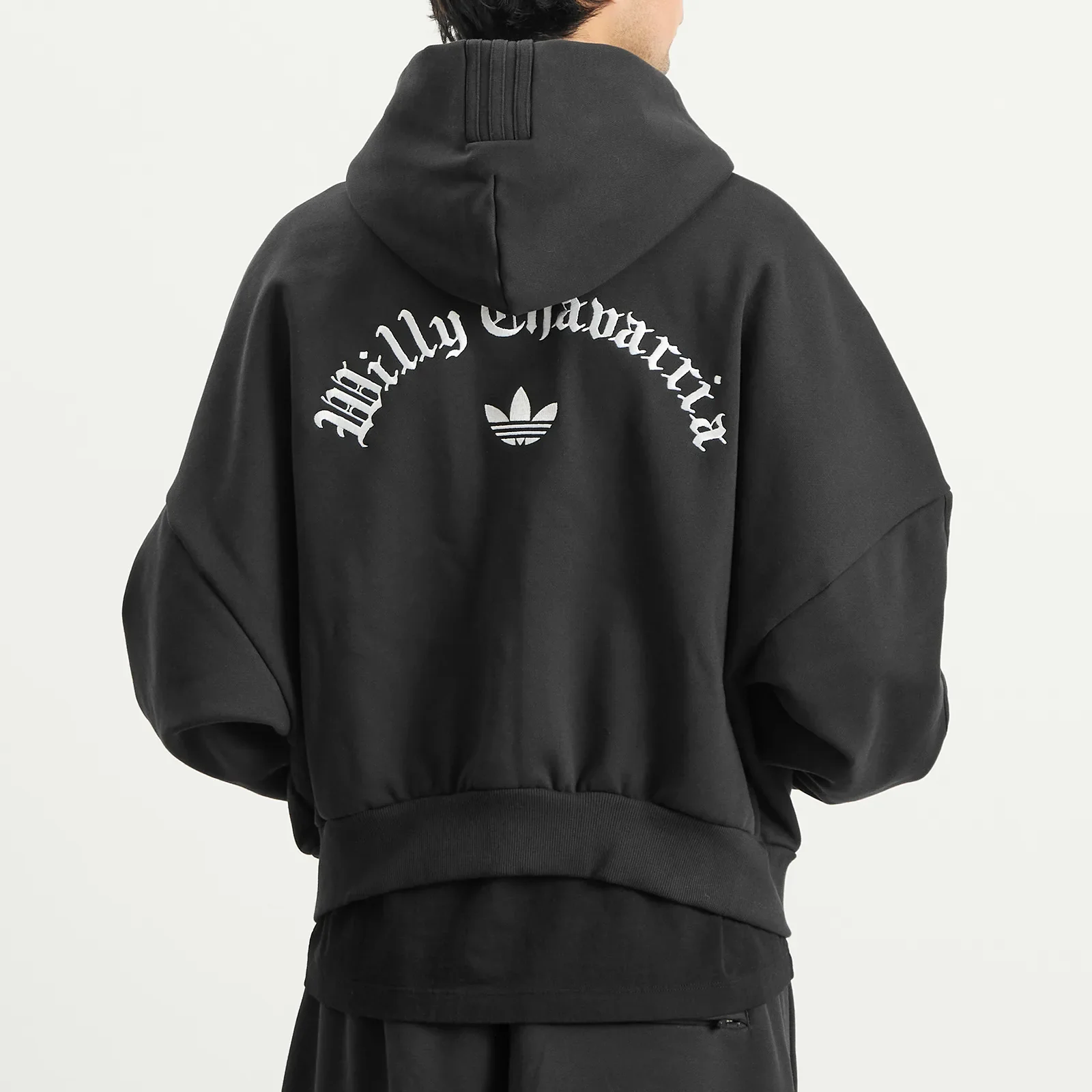 adidas x Willy Chavarria Zipped Hoodie Black - Image 3