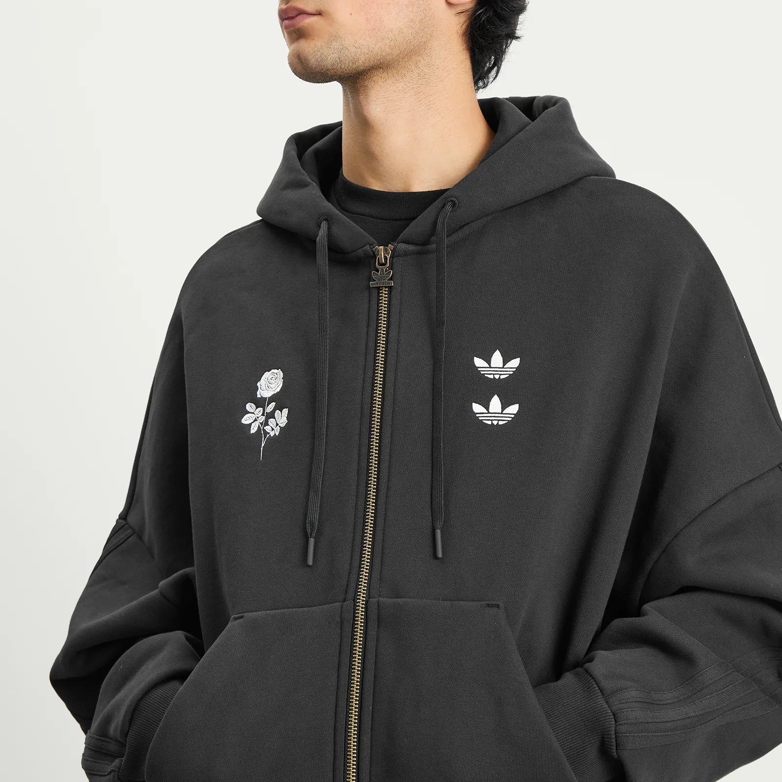 adidas x Willy Chavarria Zipped Hoodie Black - Image 4
