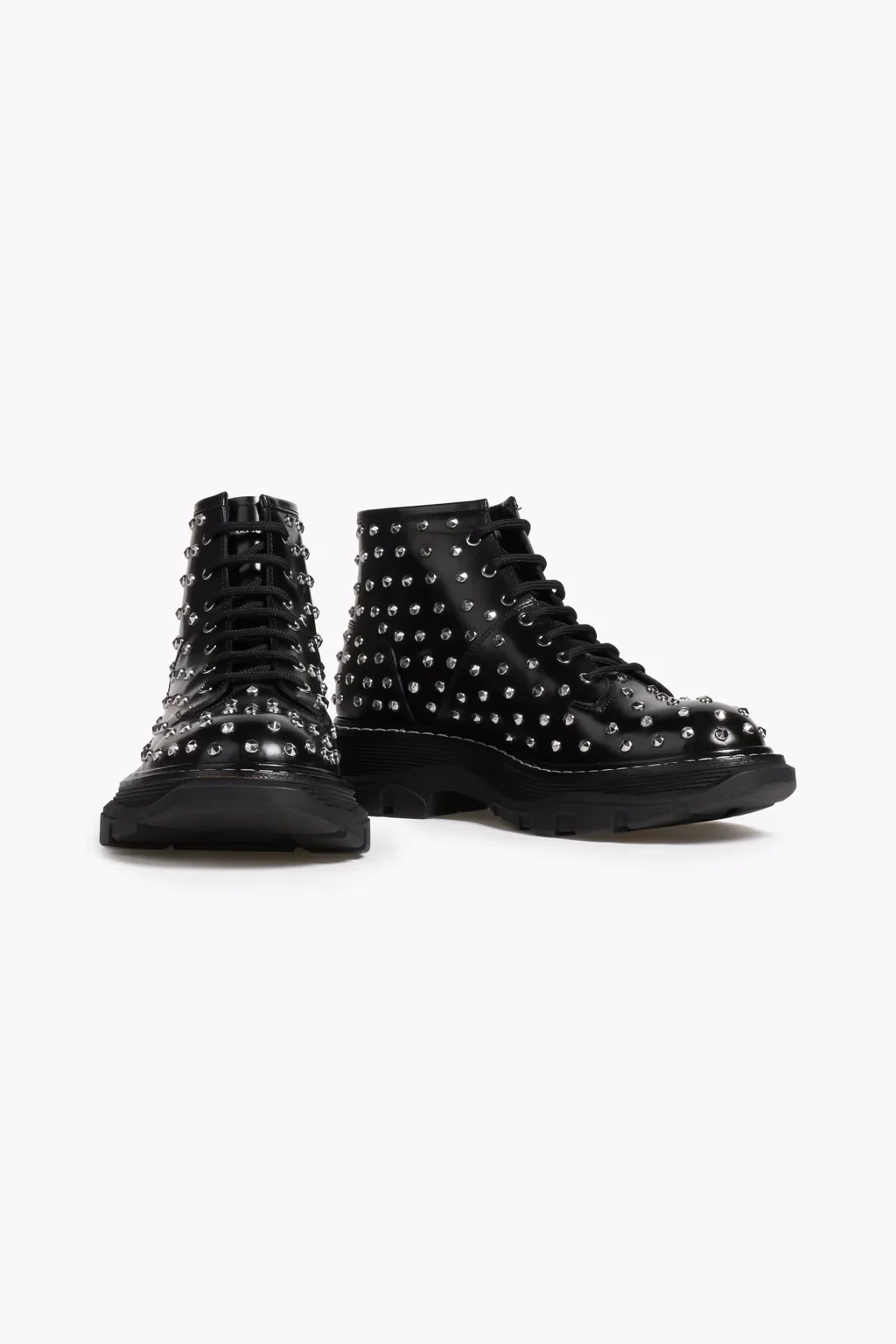Alexander McQueen Studded Leather Combat Boots - Image 2