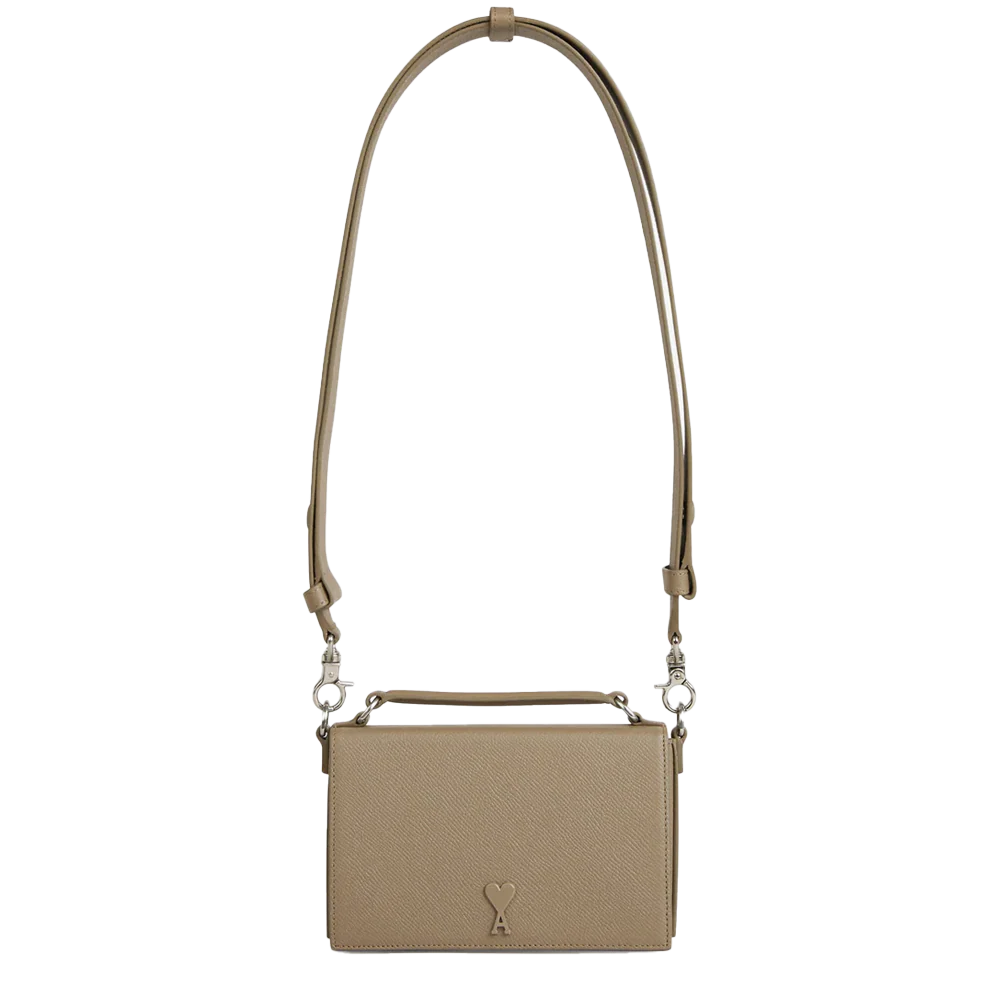 AMI Paris Logo Plaque Box Shoulder Bag
