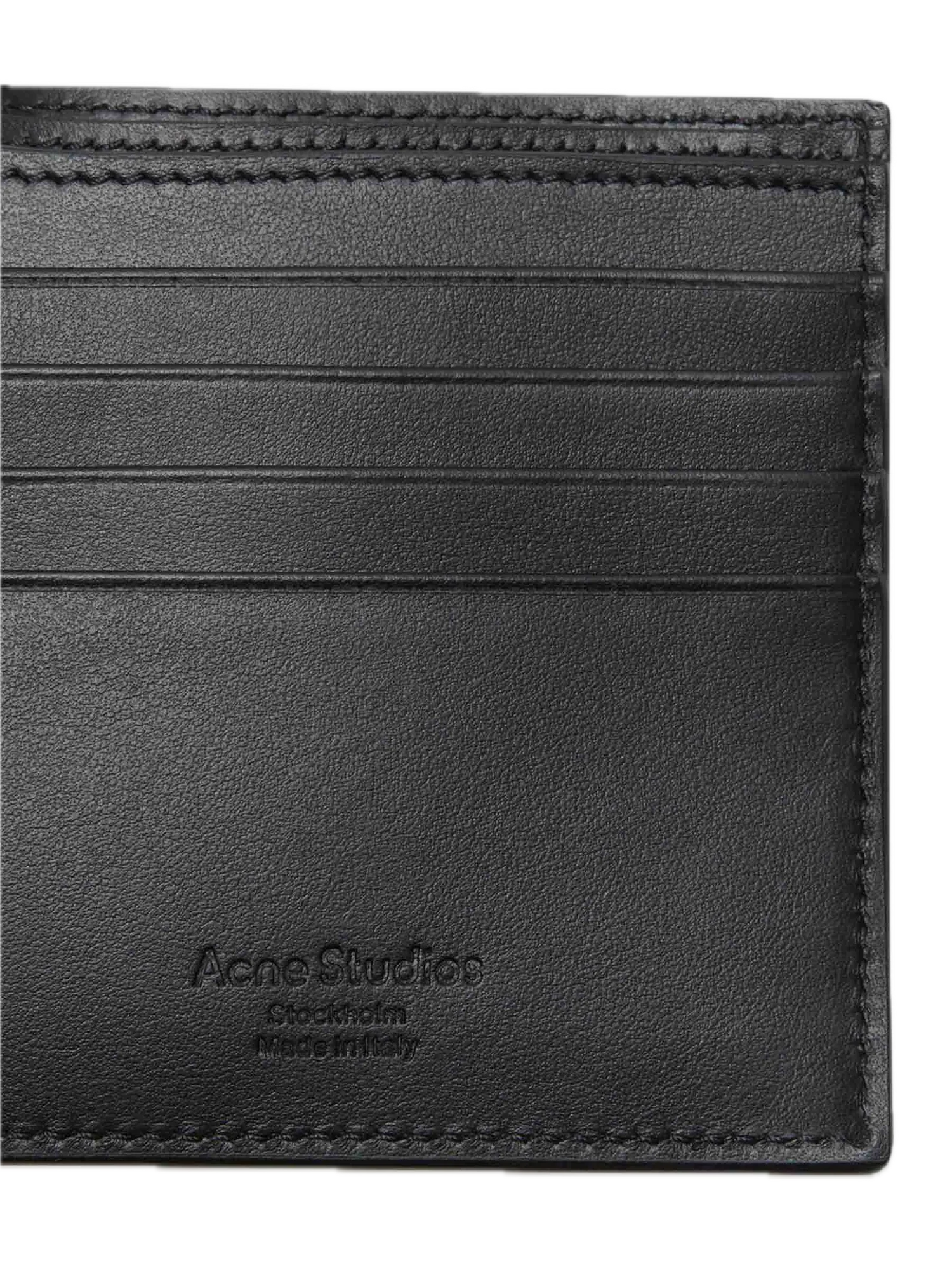Acne Studios White Leather Folded Wallet - Image 3