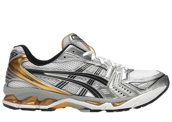 ASICS Gel-Kayano 14 en blanco y dorado puro
