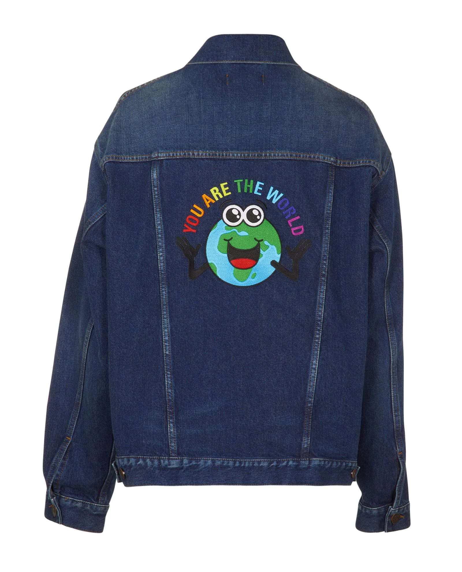 Balenciaga Denim O/S You Are The World Jacket - Image 2