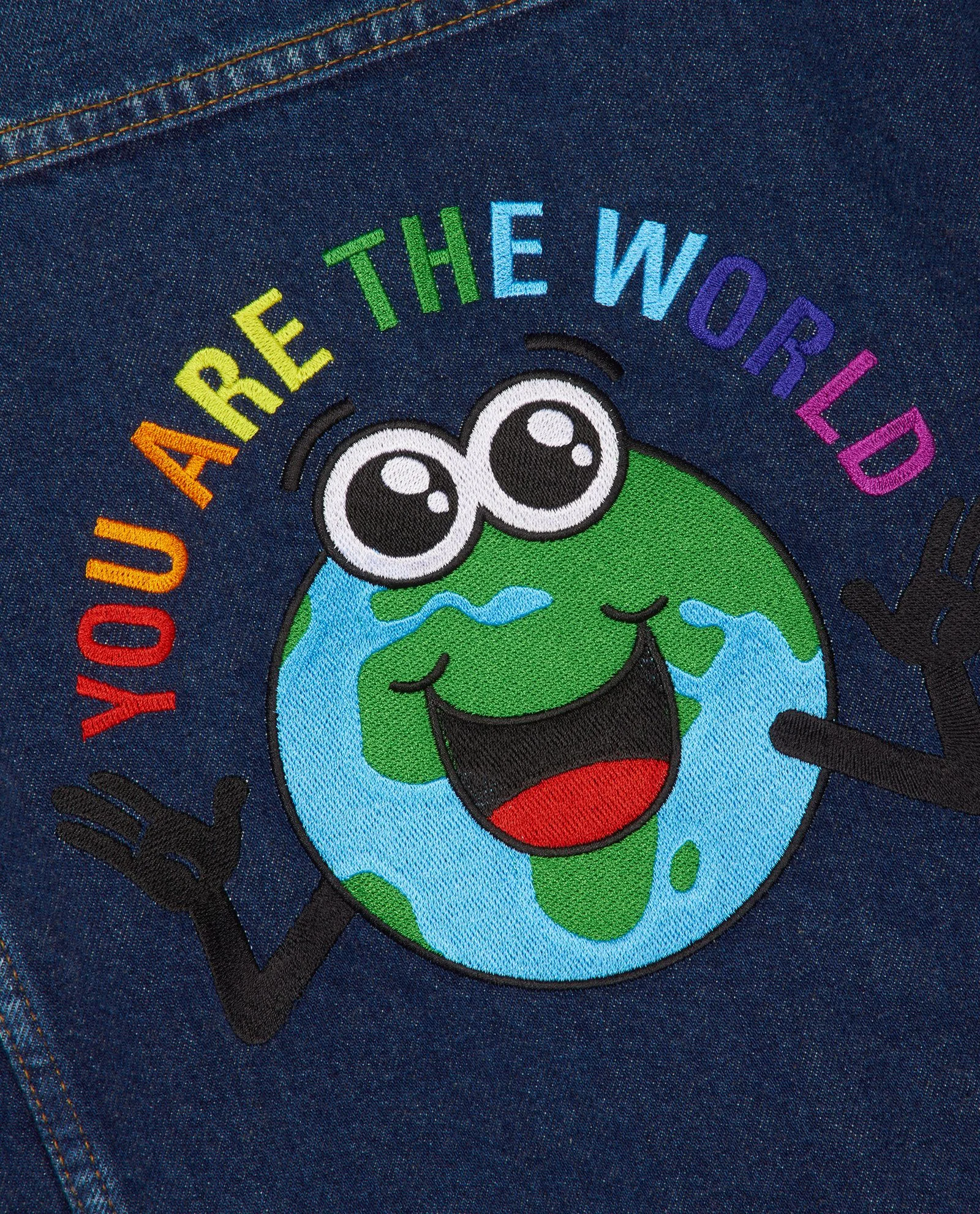 Balenciaga Denim O/S You Are The World Jacket - Image 4