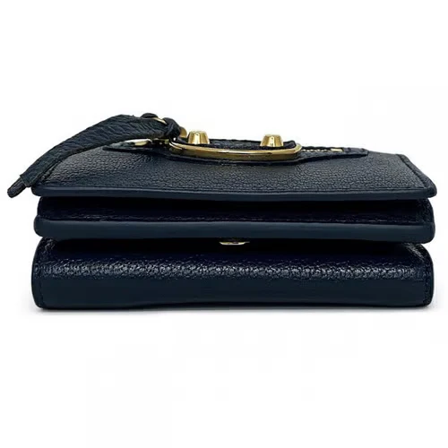 Balenciaga Tri-Fold Wallet Navy Gold Classic - Image 3