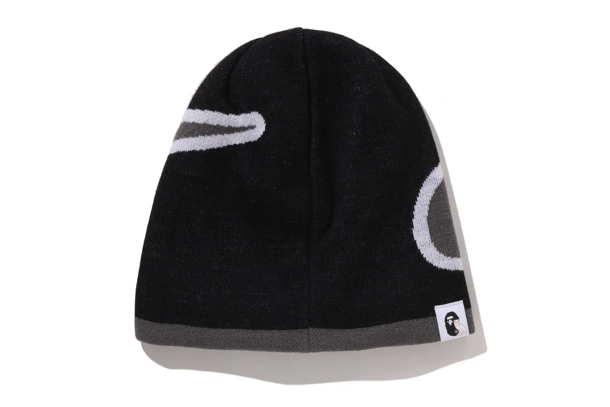 BAPE X OVO Jacquard OVO STA Logo Beanie Black - Image 2