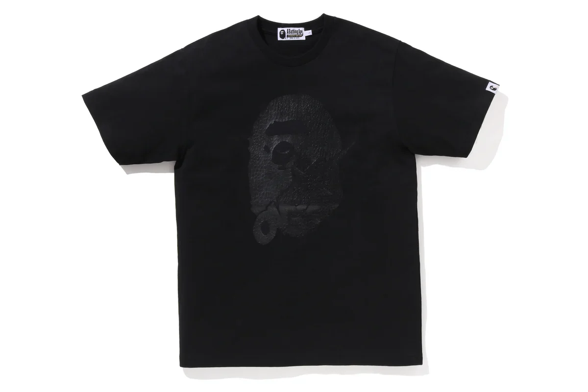 BAPE X OVO Ovo Sta Crocodrile Print Tee Black