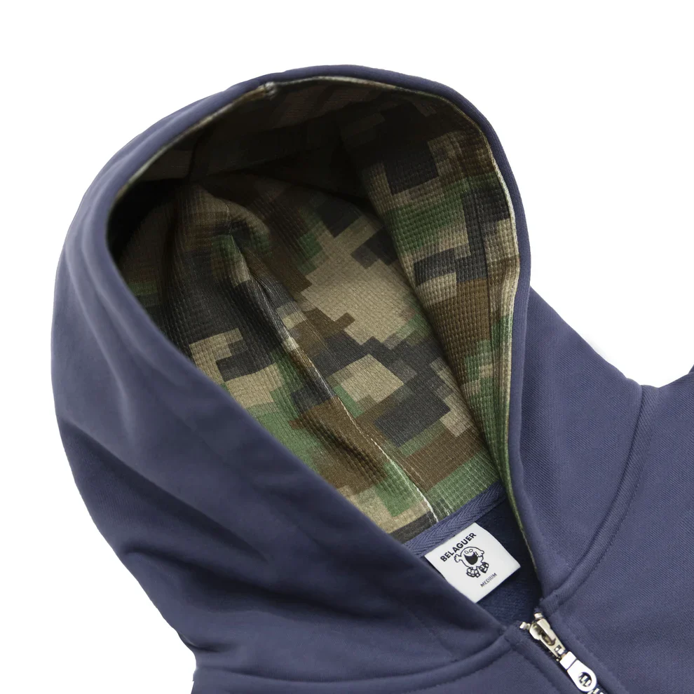 Belaguer Quarter Zip Hoodie Light Navy - Image 4