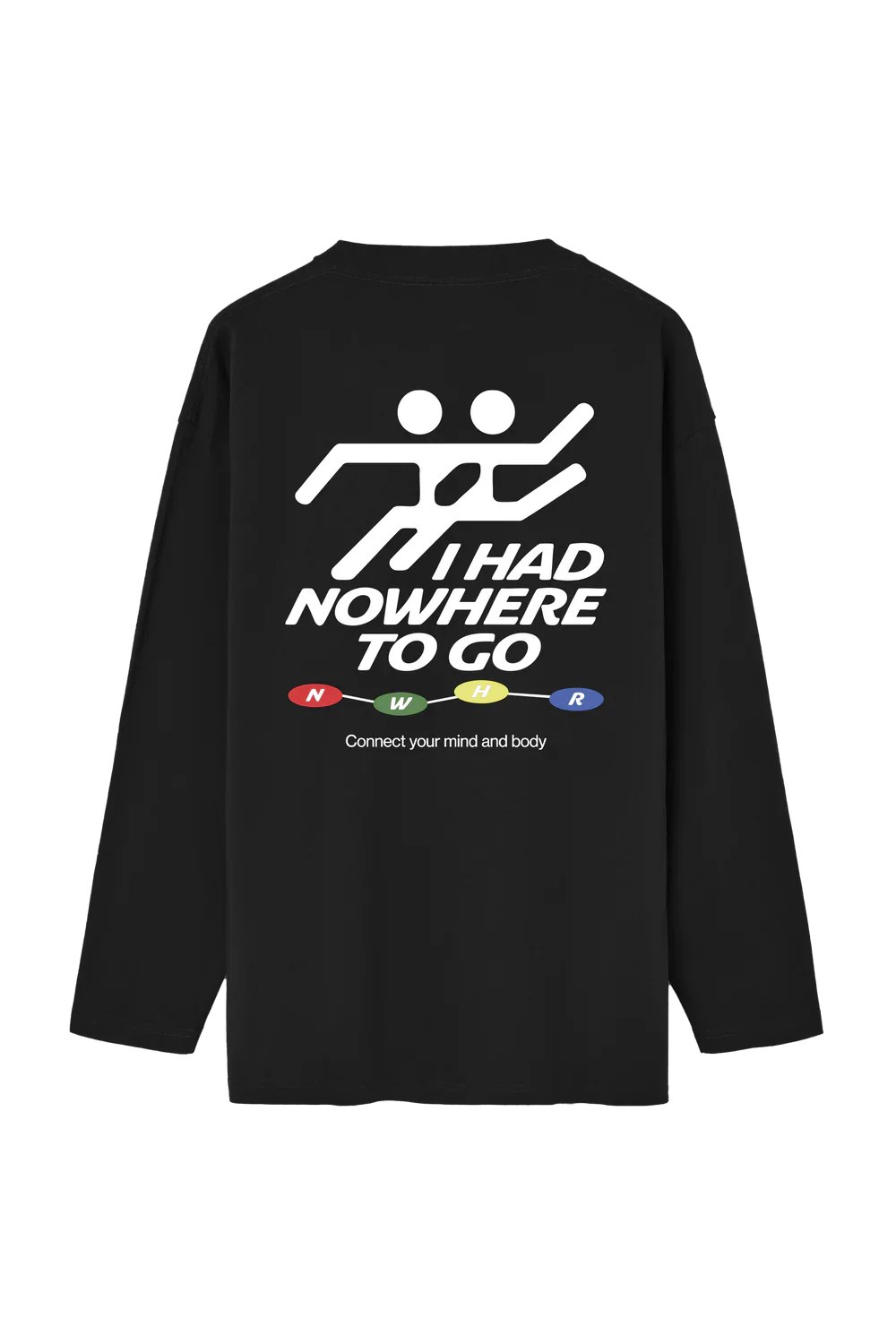 NWHR No Where to go Long Sleeve T-shirt Black - Image 2