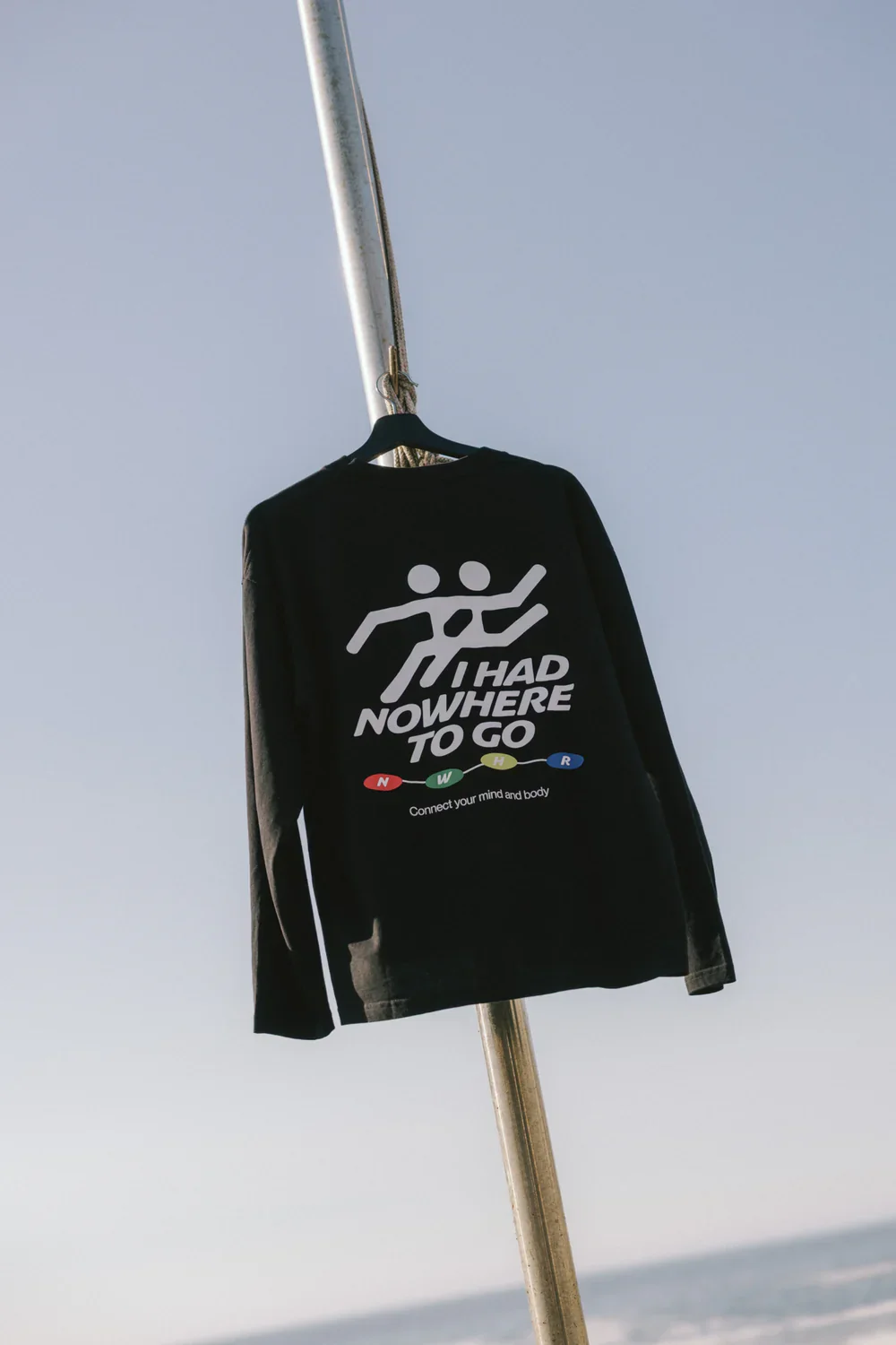 NWHR No Where to go Long Sleeve T-shirt Black - Image 3