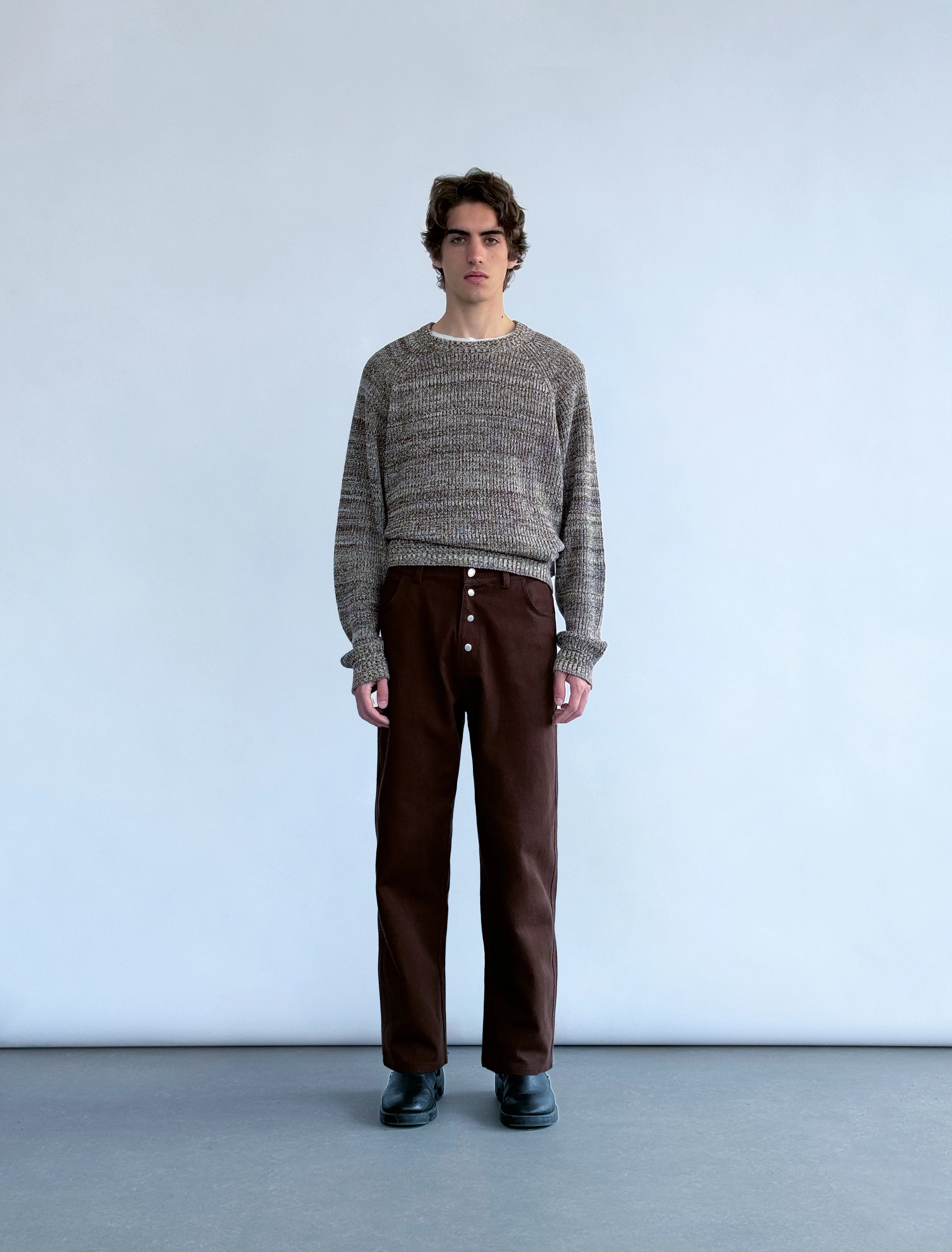 Carrer Boros Crew Neck Grey Melange - Image 2