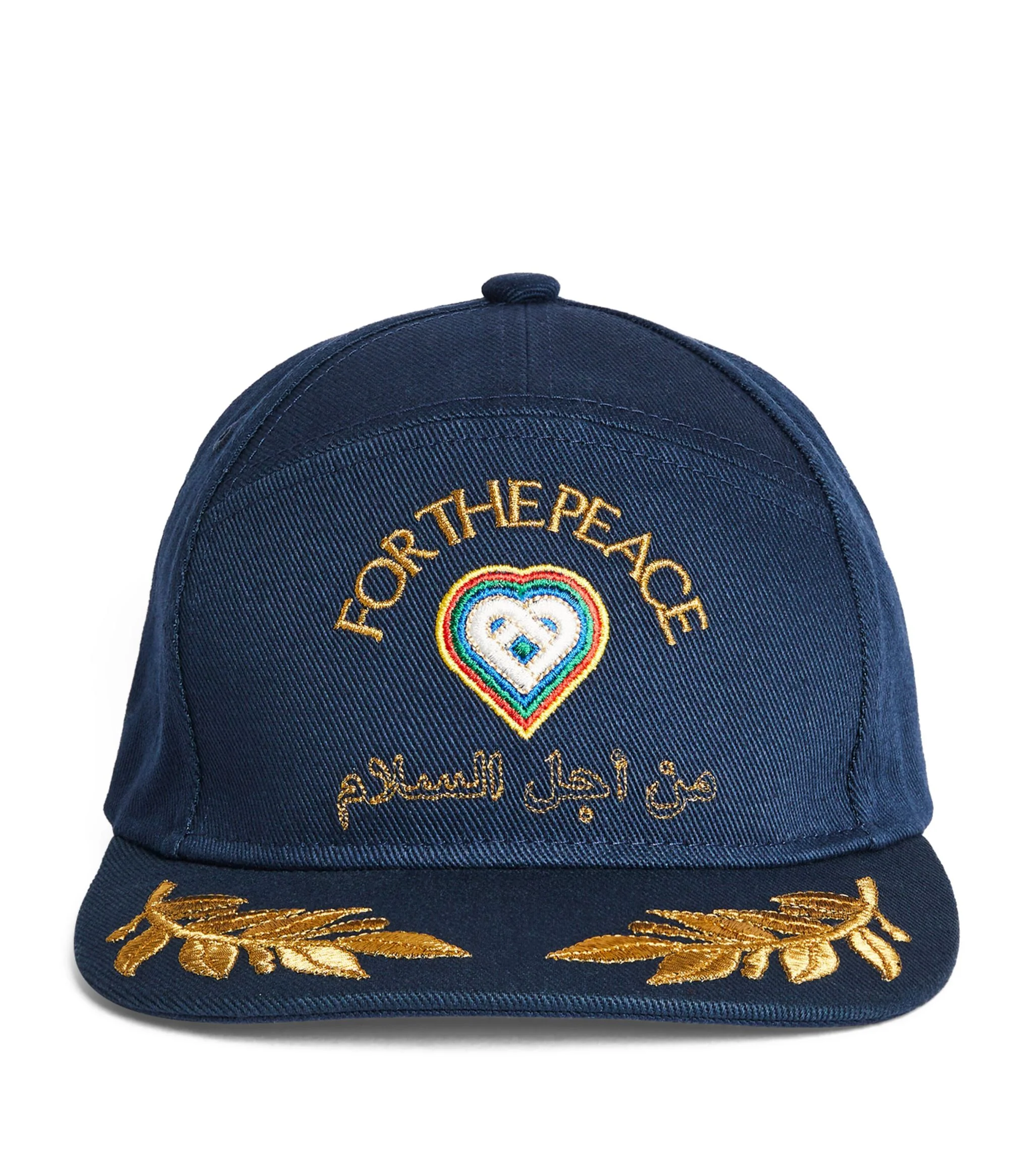Casablanca For the Peace Embroidered Cap Navy Twill