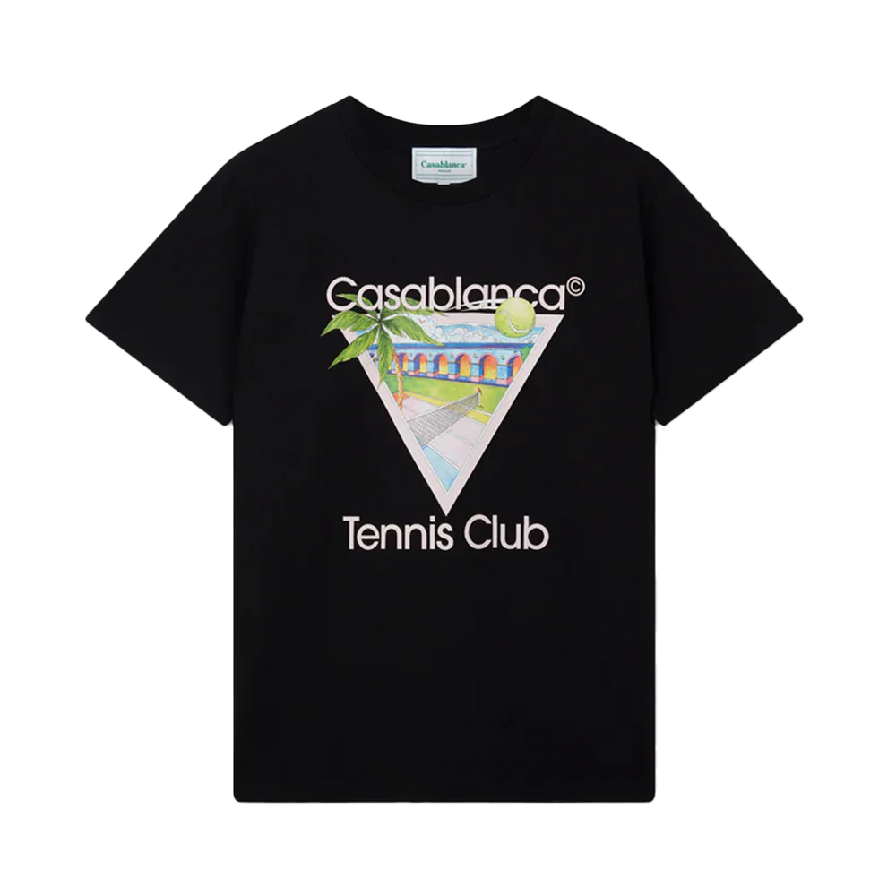Casablanca Tennis Club Icon T-Shirt Black