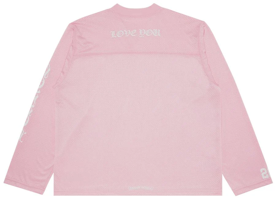 Chrome Hearts Love You Mesh Warm Up Sports Jersey Pink - Image 2