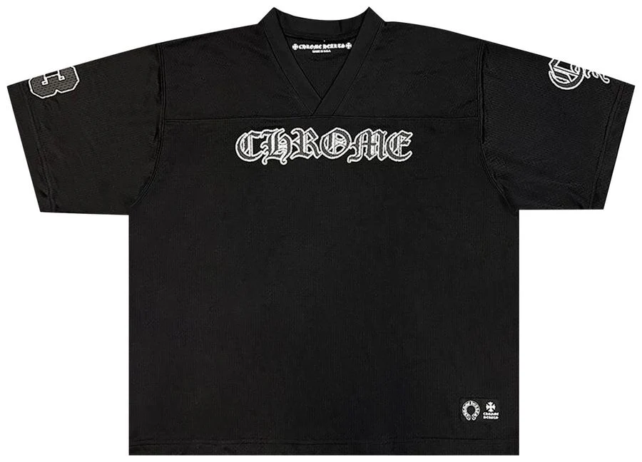 Chrome Hearts Sports Mesh Stadium Football Jersey Black