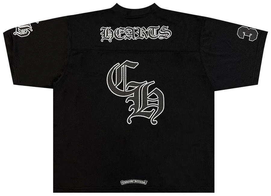 Chrome Hearts Sports Mesh Stadium Football Jersey Black - Image 2