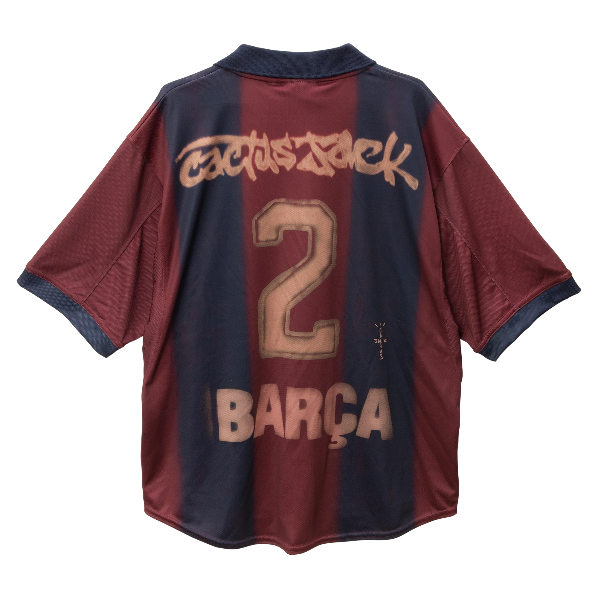 Travis Scott X Nike X Fc Barcelona Retro 2000/01 Home Skeleton Jersey - Image 2