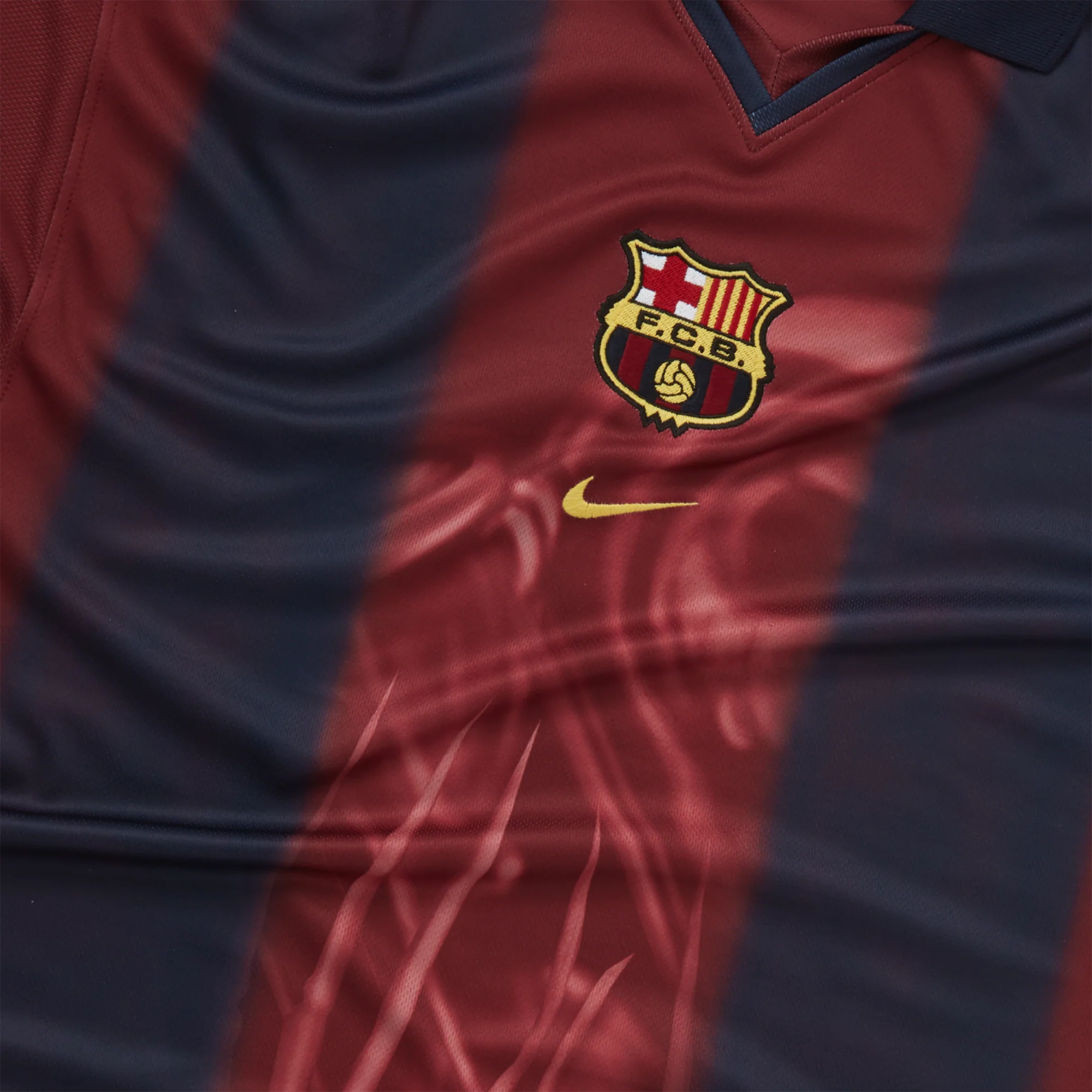 Travis Scott X Nike X Fc Barcelona Retro 2000/01 Home Skeleton Jersey - Image 3
