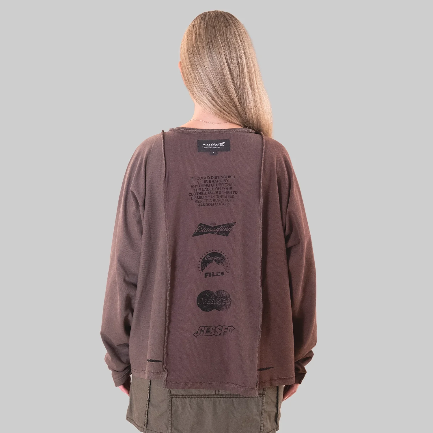 Classified Statement Longsleeve Brown - Image 12