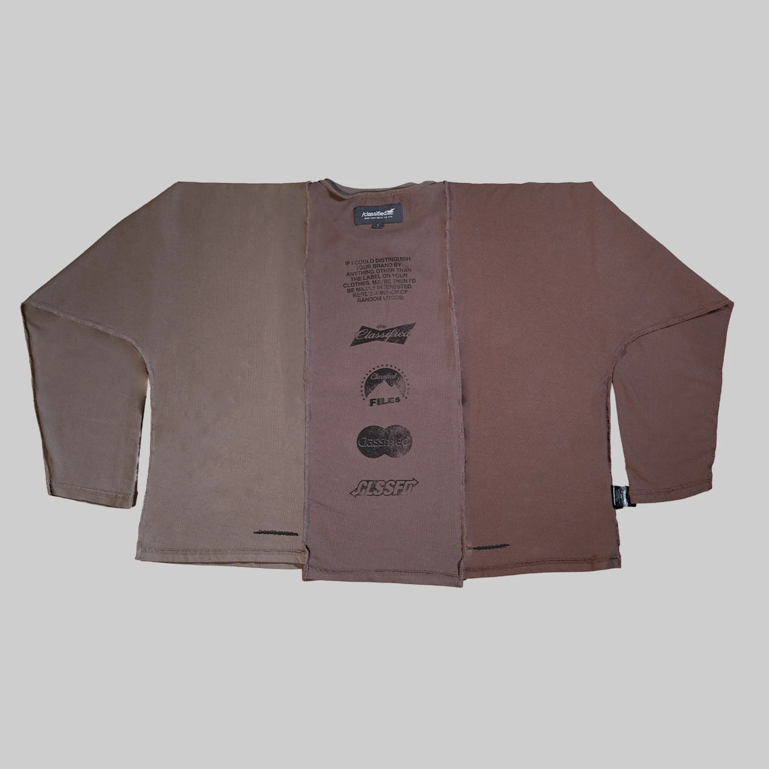 Classified Statement Longsleeve Brown - Image 3