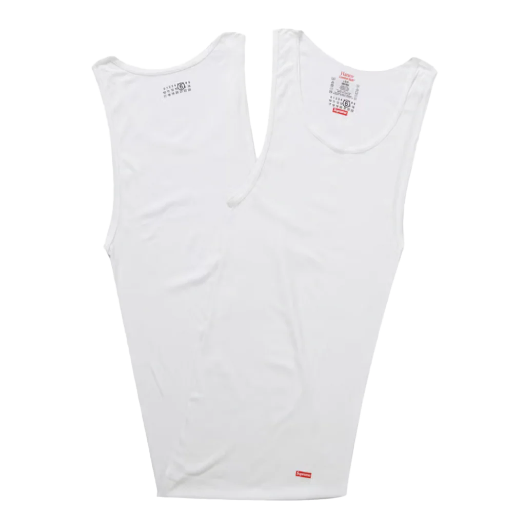 Supreme MM6 Maison Margiela Hanes Tagless Tank Top (2 Pack) White - Image 3