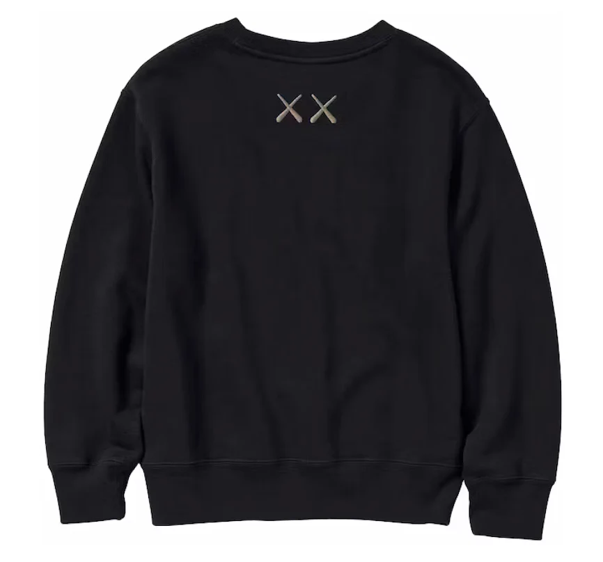 KAWS x Uniqlo Kids Longsleeve Sweatshirt Black - Image 2