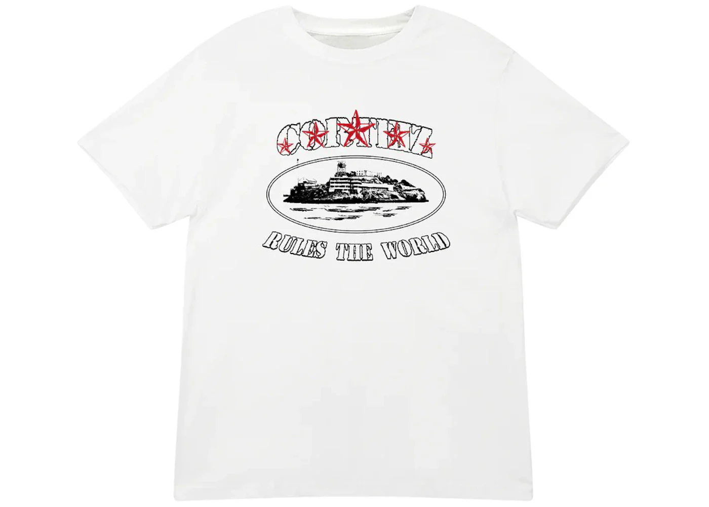 Corteiz 4Starz Alcatraz T-shirt White