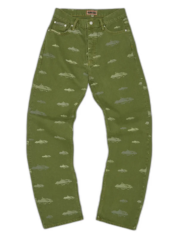 Corteiz Alcatraz Pattern Denim Jeans