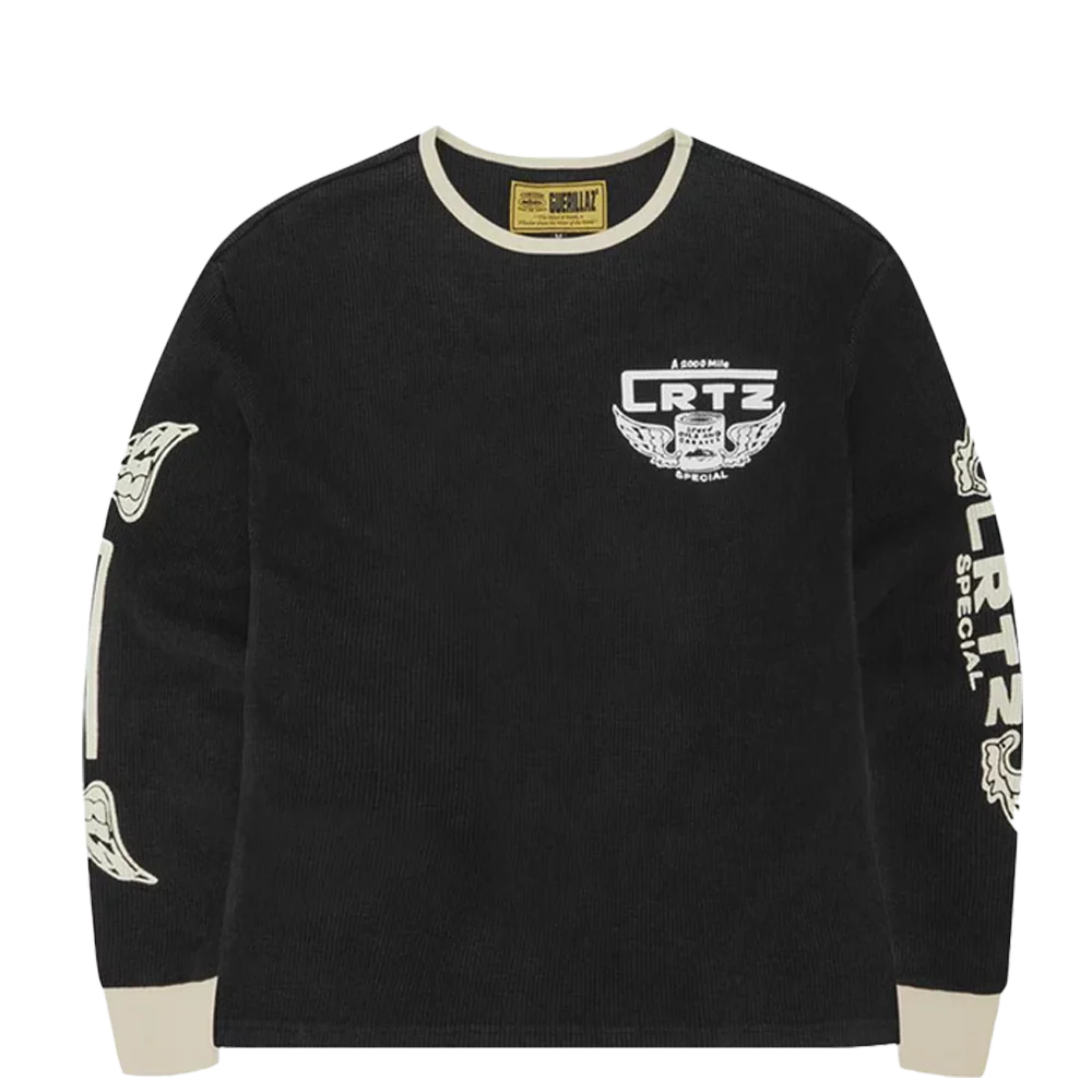 Corteiz Gasolina Waffle Long-Sleeve 'Black'