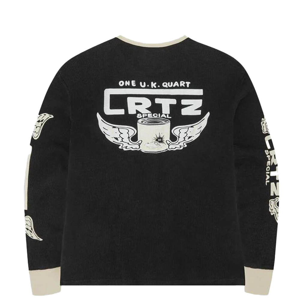 Corteiz Gasolina Waffle Long-Sleeve 'Black' - Image 2