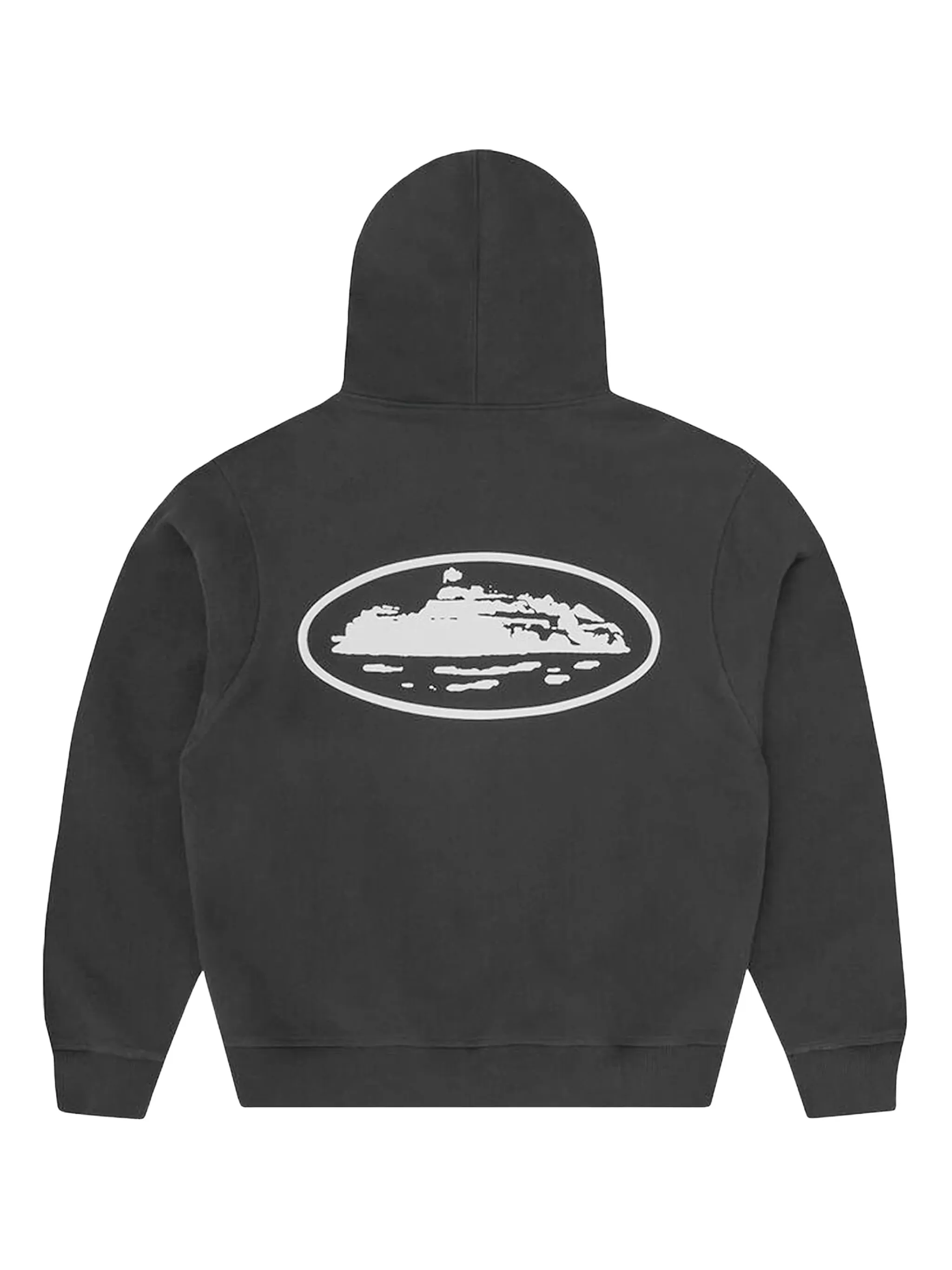 Corteiz Island Puff Print Zip Hoodie Black - Image 3