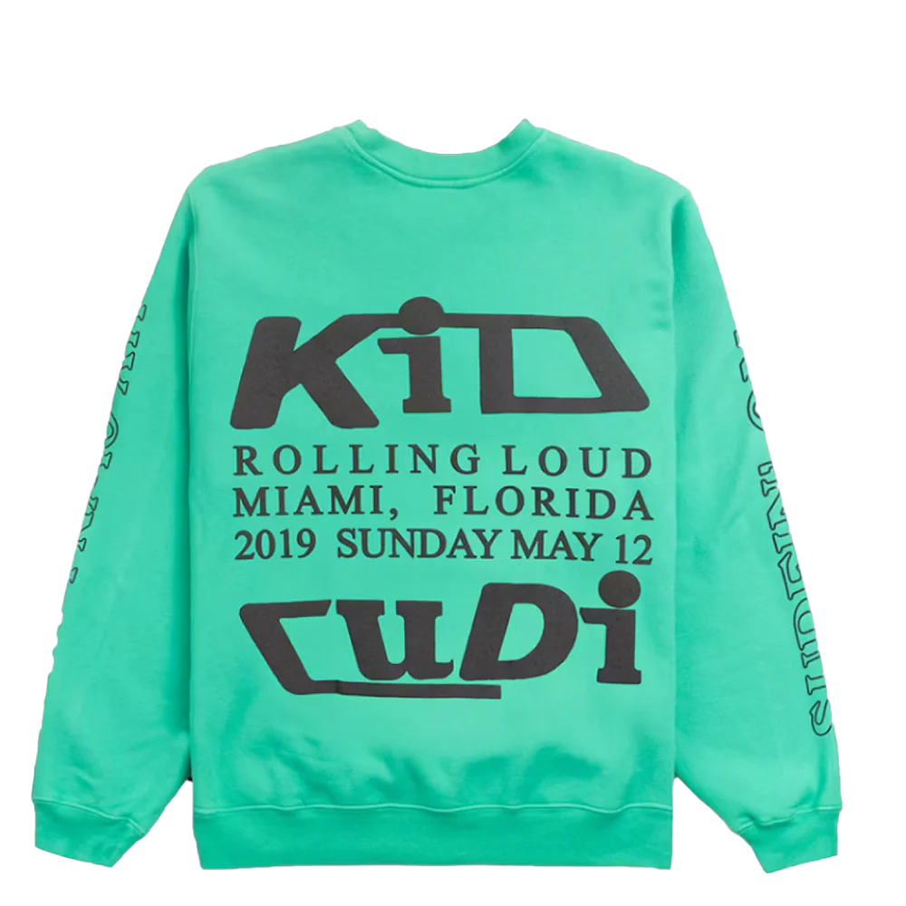 CPFM x Kid Cudi 'Swim in the Light Rolling Loud' Crewneck Teal - Image 2
