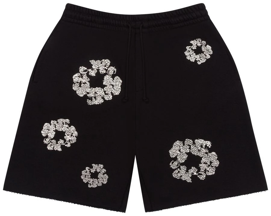 Denim Tears Cashmere Swarovski Cotton Wreath Zip Hoodie 'Black' - Image 3