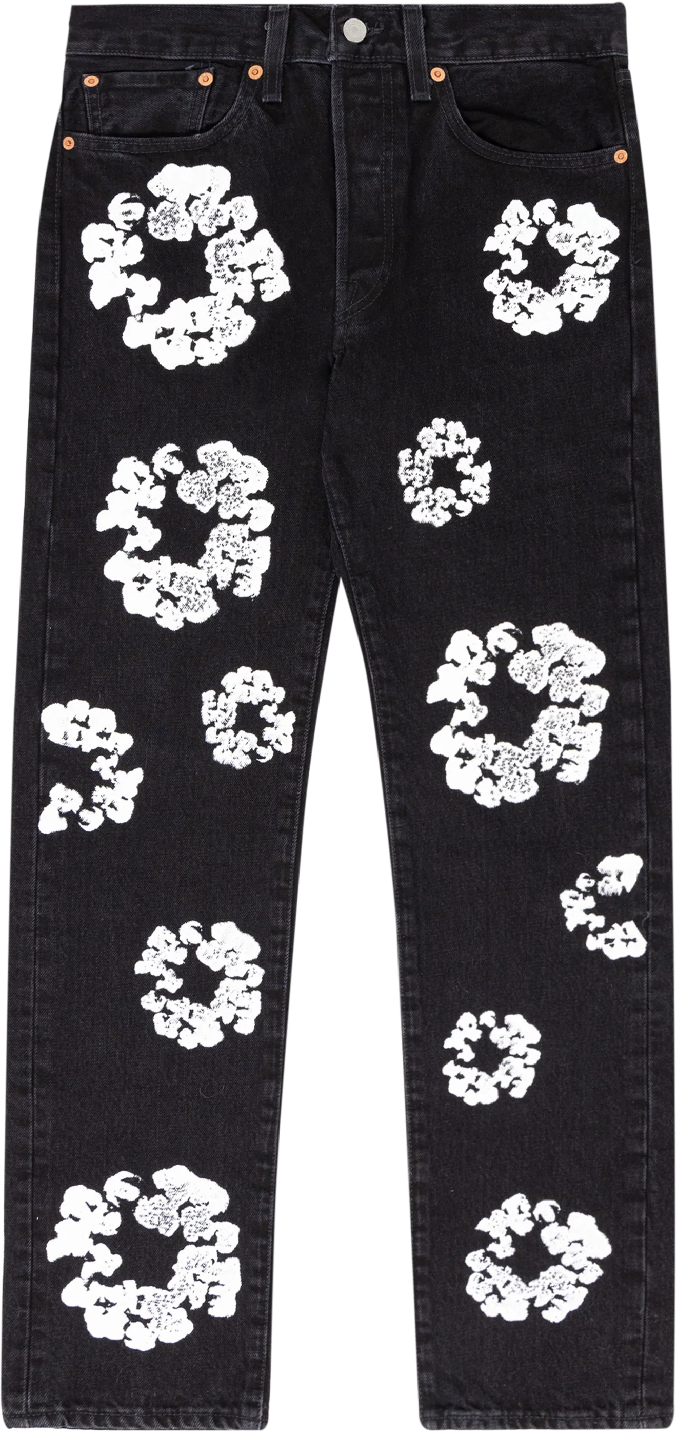 Denim Tears Levi's 501 The Cotton Wreath Jean Black