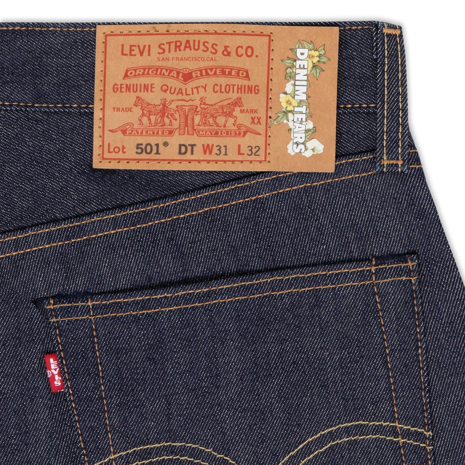 Denim Tears Levi's 501 The Cotton Wreath Jean Selvedge - Image 3