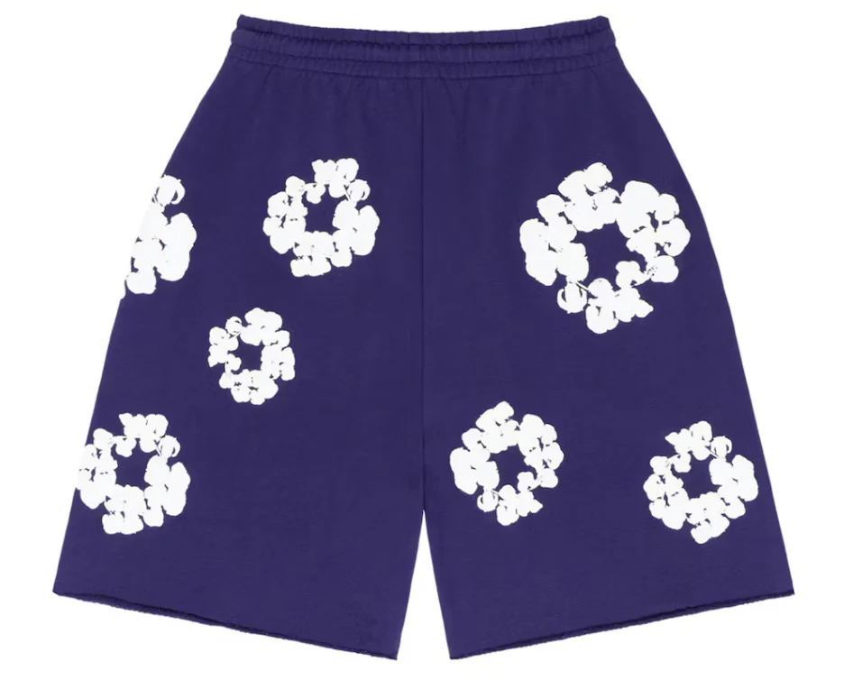 Denim Tears The Cotton Wreath Shorts Purple - Image 2