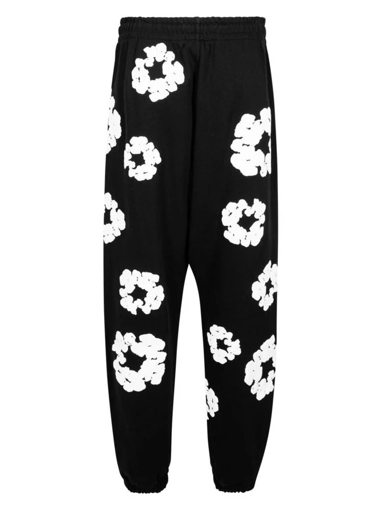 Denim Tears The Cotton Wreath Sweatpants Black - Image 2
