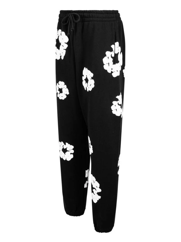 Denim Tears The Cotton Wreath Sweatpants Black - Image 3