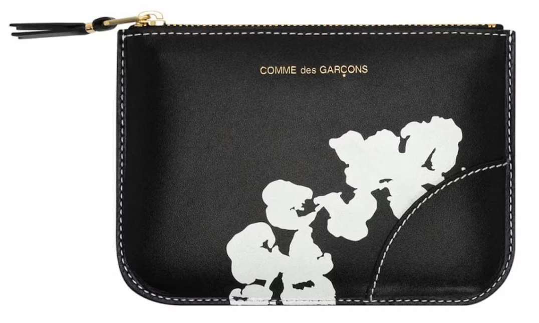 Denim Tears x Comme des Garçons Cotton Wreath Zip Pouch Black